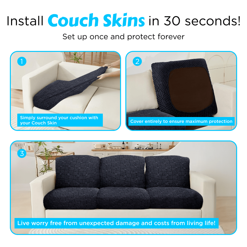 Dog Couch Cushion Covers (Pet Fur, Scratching, Allergens, Accidents)